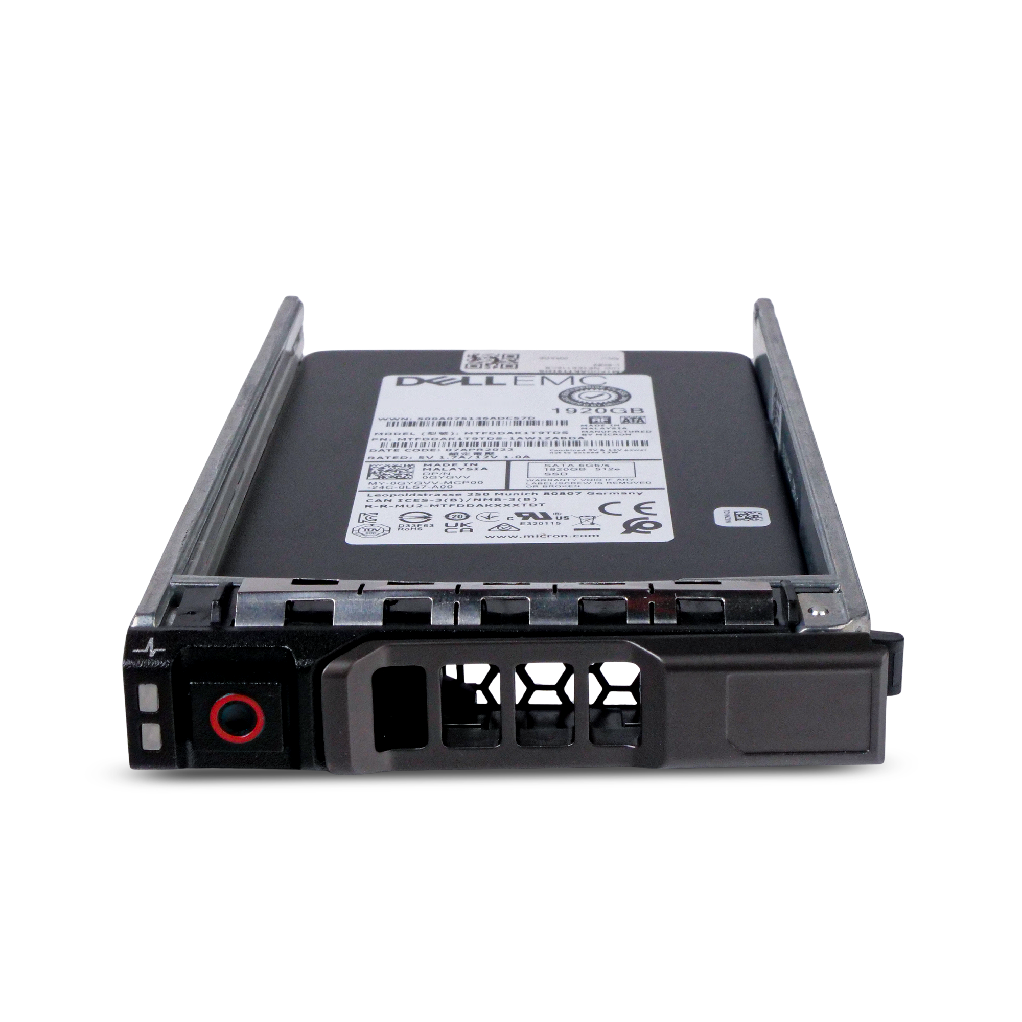 Dell G13 0GYGVV 1.92TB 1.5 DWPD SATA 6Gb/s 3D TLC 512e 2.5in SSD
