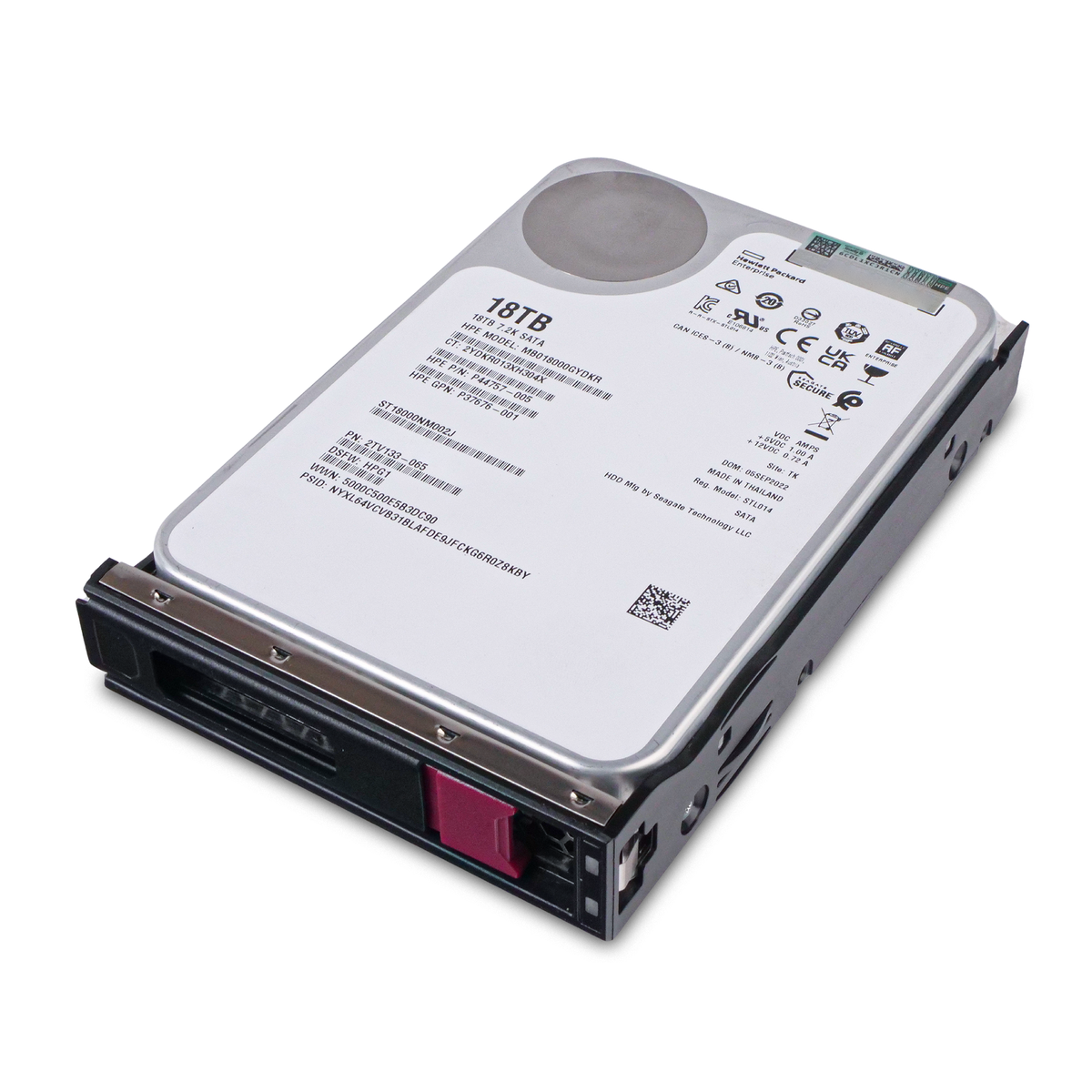 HP Generation 11 MB018000GYDKR P44757-005 18TB 7.2K RPM SATA 6Gb/s 512e 256MB 3.5in HDD