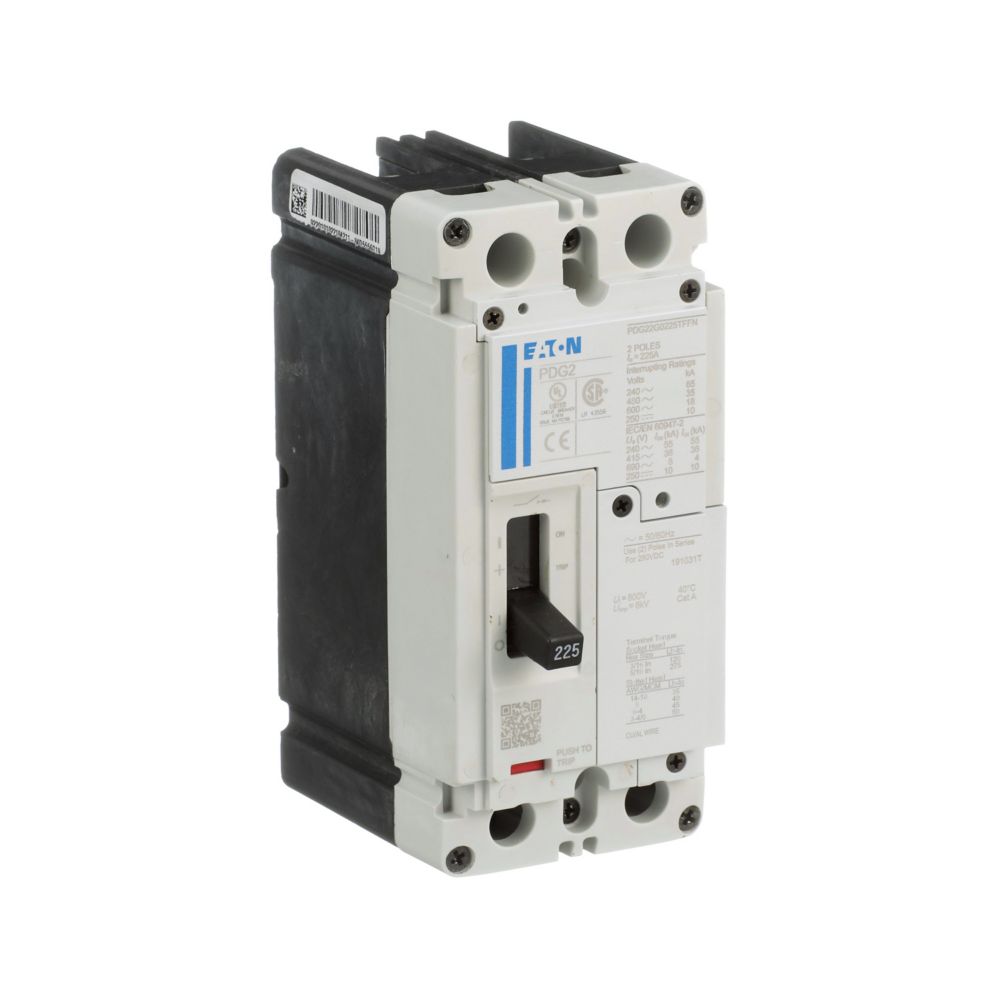 PDG22G0060TFFJ | Eaton Power Defense 60A 2-Pole 600V Molded Case Circuit Breaker