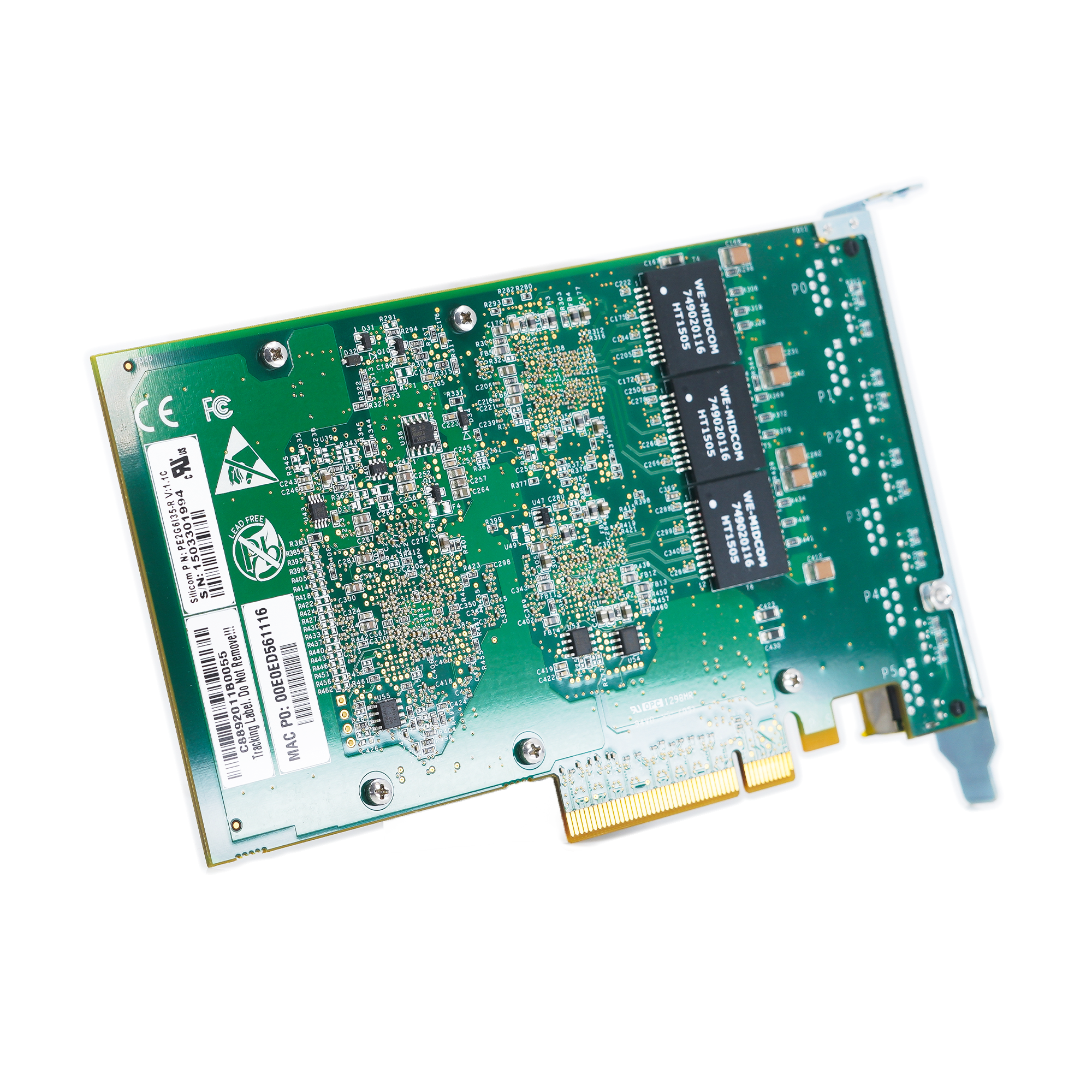 Silicom i350 Chipset PE2G6I35-R 6x 1Gbe PCIe x8 6 Port 1000Base-T Full Height Refurbished NIC