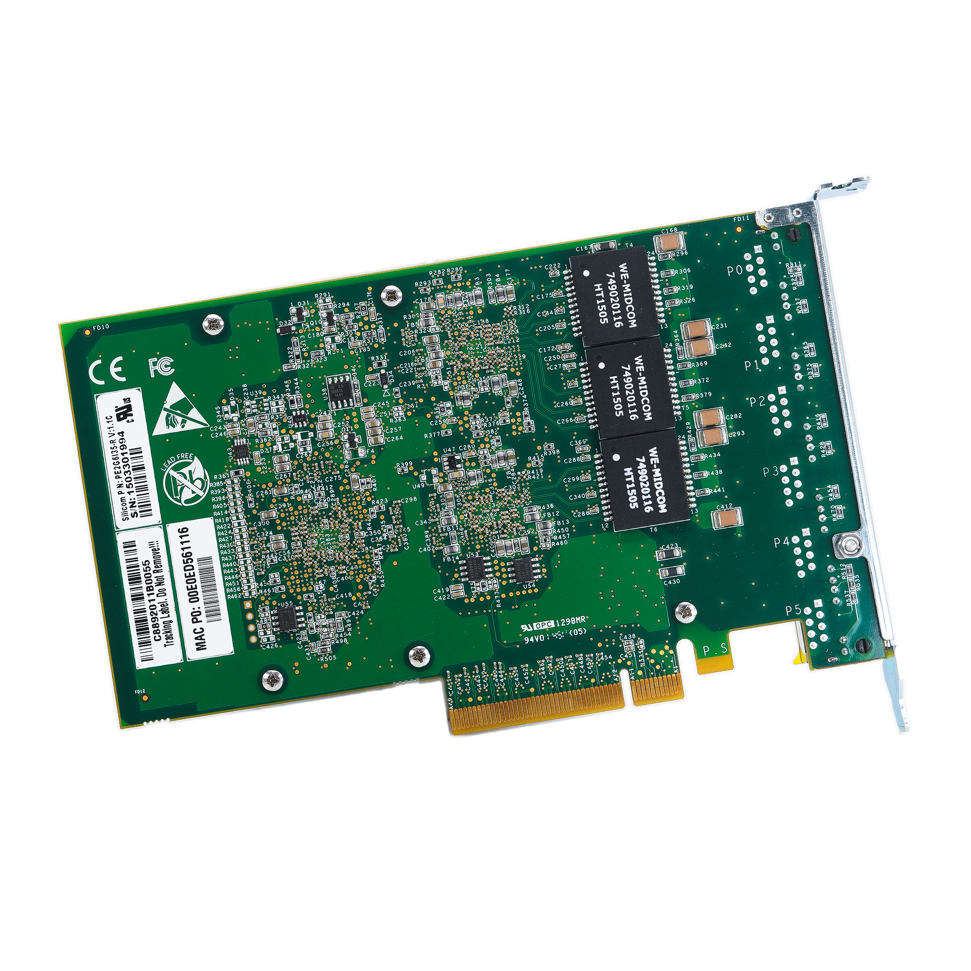 Silicom i350 Chipset PE2G6I35-R 6x 1Gbe PCIe x8 6 Port 1000Base-T Full Height Refurbished NIC