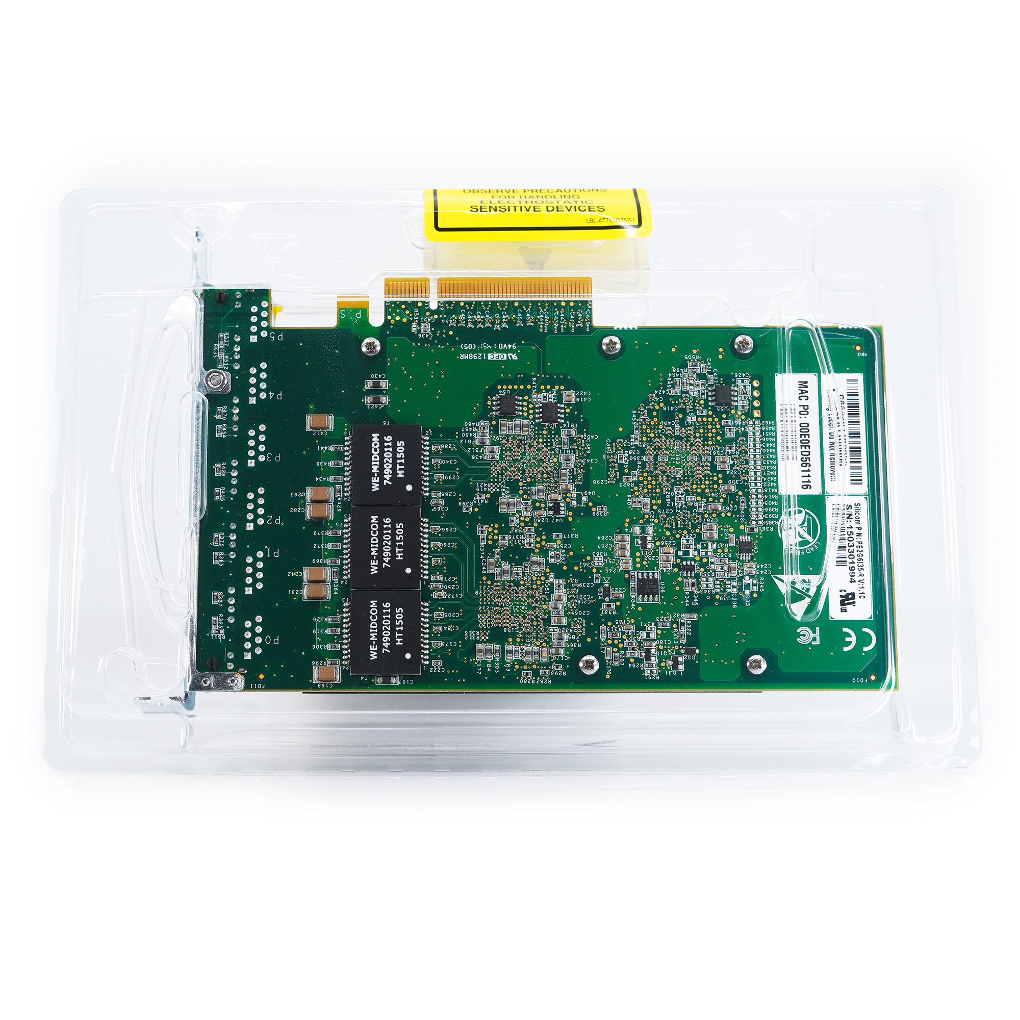 Silicom i350 Chipset PE2G6I35-R 6x 1Gbe PCIe x8 6 Port 1000Base-T Full Height Recertified NIC