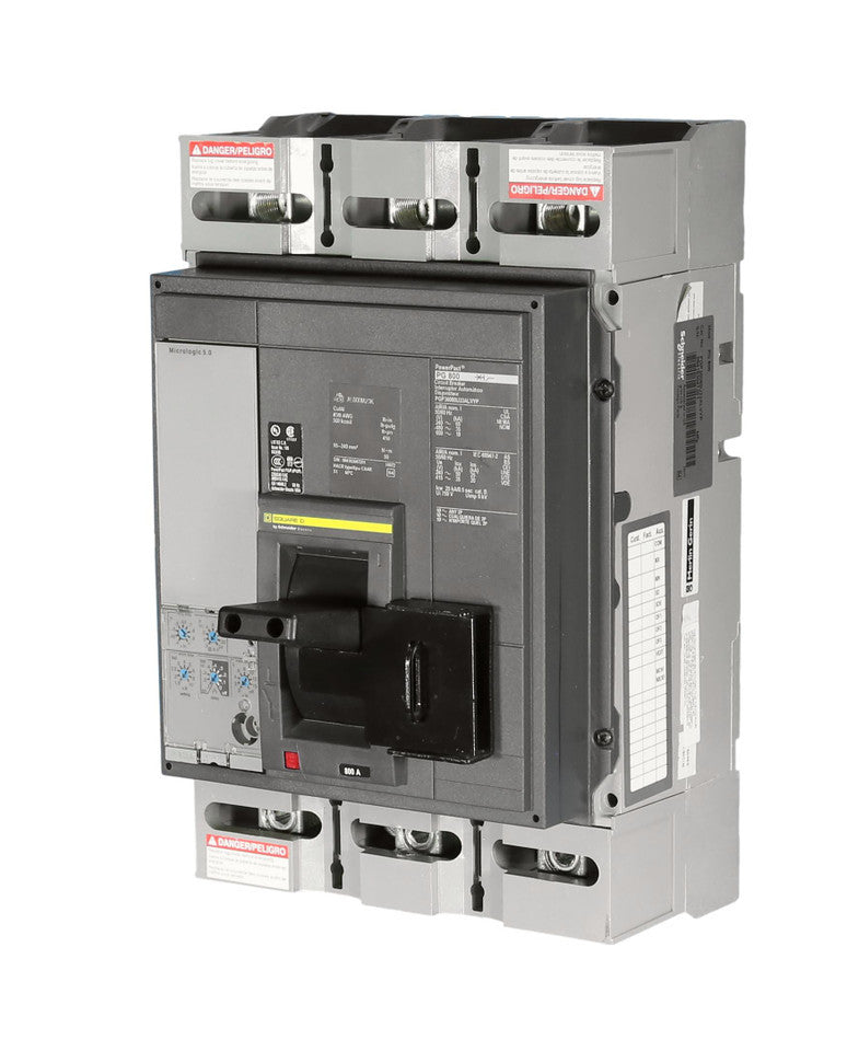 PJL36080U33A | Square D PowerPacT P-Frame 800A 3-Pole Molded Case Circuit Breaker, 600VAC