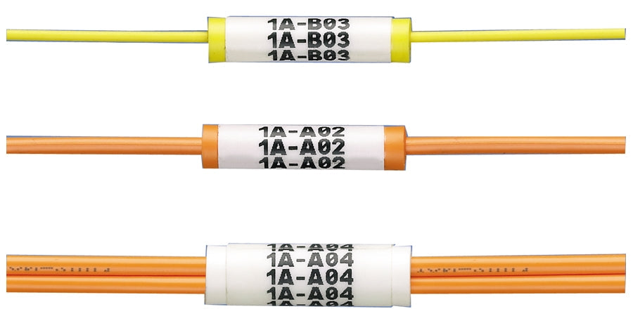 Yellow, cable identification sleeve for 2mm simplex fiber cable,100pcs/pack