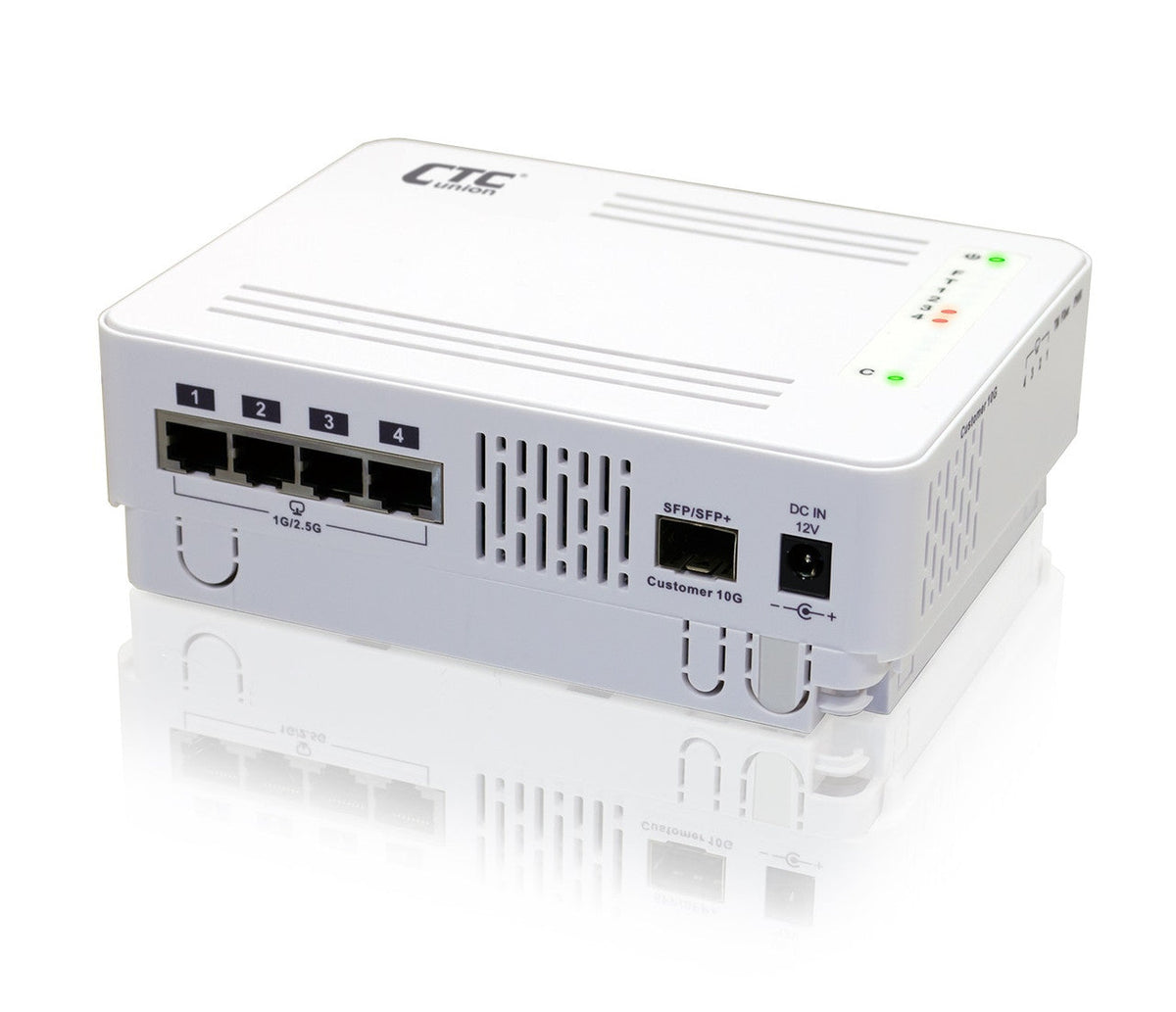QSW-4204M - 1x 10/100/1G RJ45 and 4x 1G/2.5G Ethernet RJ45 ports + 2 1G/10G SFP+ ports, L2 managed FTTH CPE switch