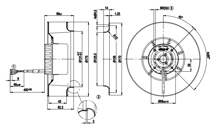 R1G175-AB41-02 ebm papst centrifugal fan