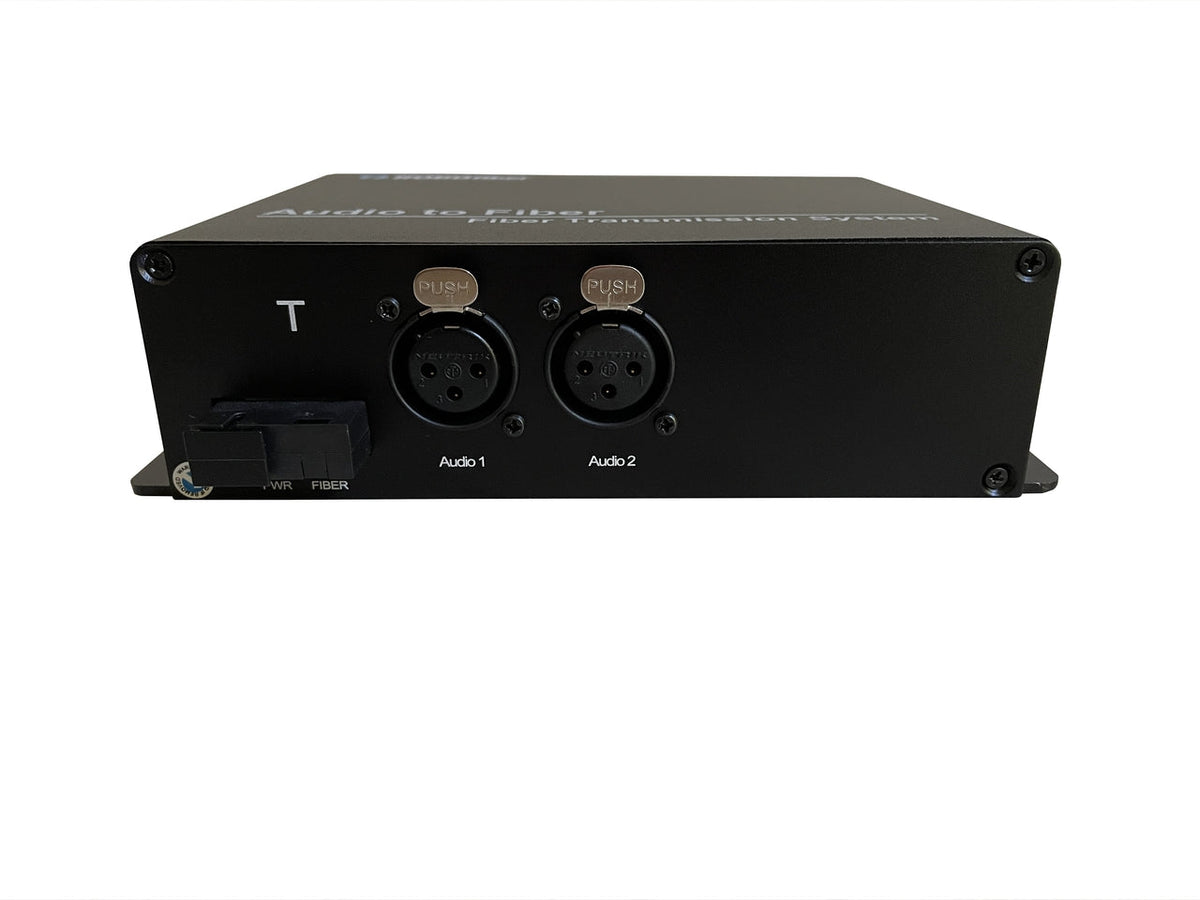 RB-AUDIO-02S-T two XLR balanced audio channels over fiber extender (Transmitter) single strand SMF, 20Km reach, SC