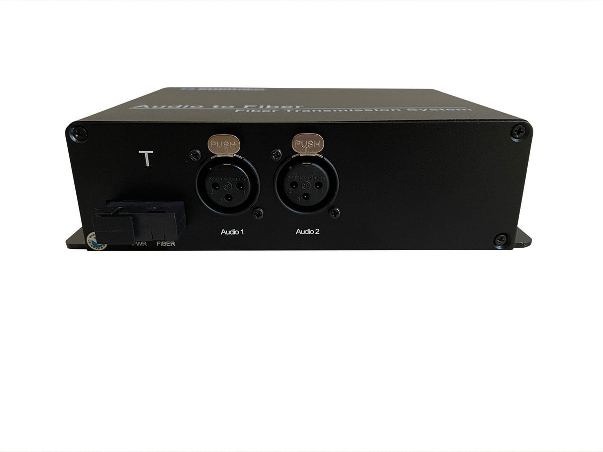 RB-AUDIO02-T two XLR balanced audio channels over fiber extender (Transmitter) single strand SMF 20Km or MMF 1Km reach, SC connector