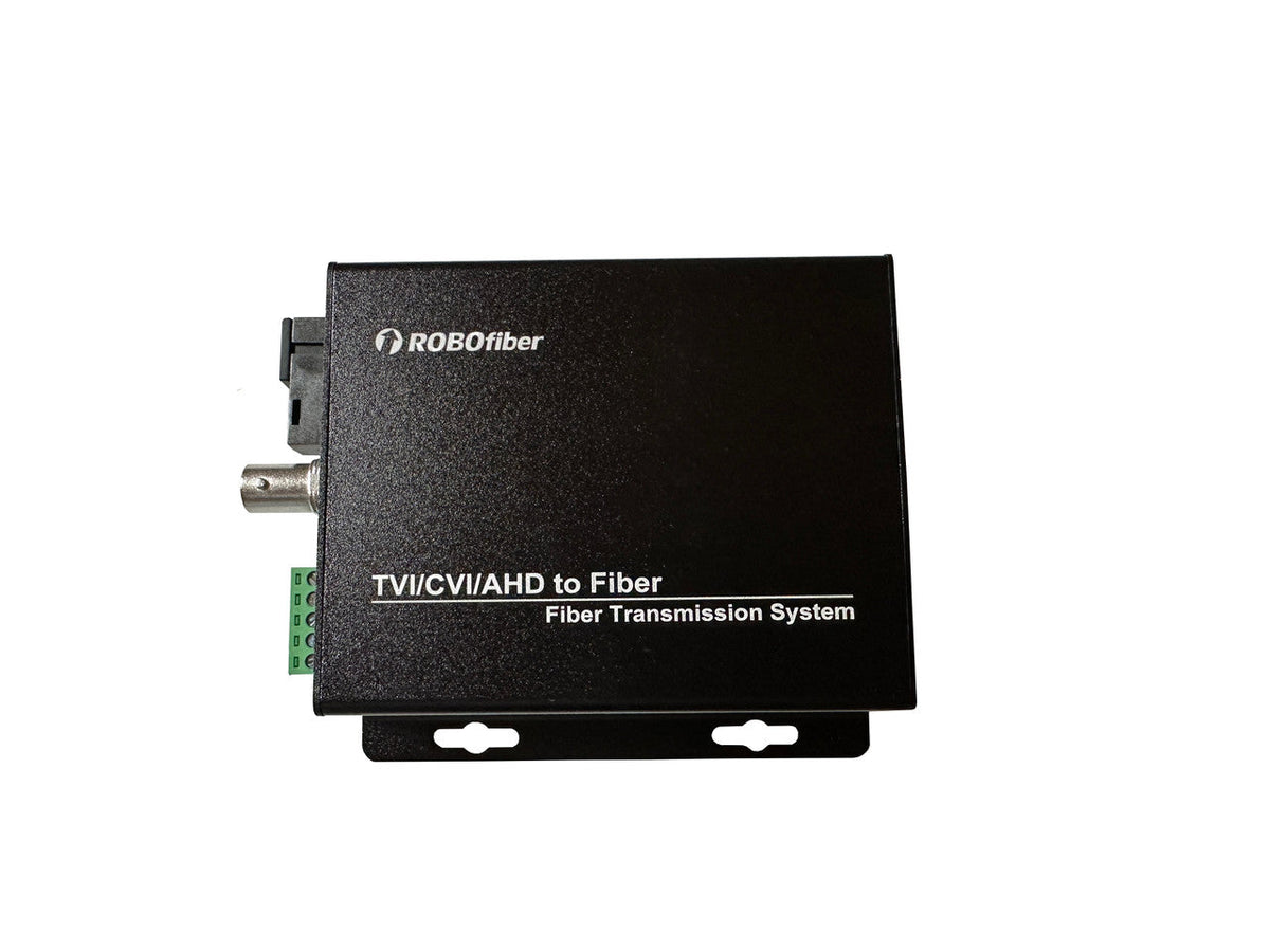 RB-VIDEO-1D1 Fiber optic composite video extender set over MM and SM fiber, single strand BiDi, 20Km reach, with RS485 channel transport (SET OF TWO)