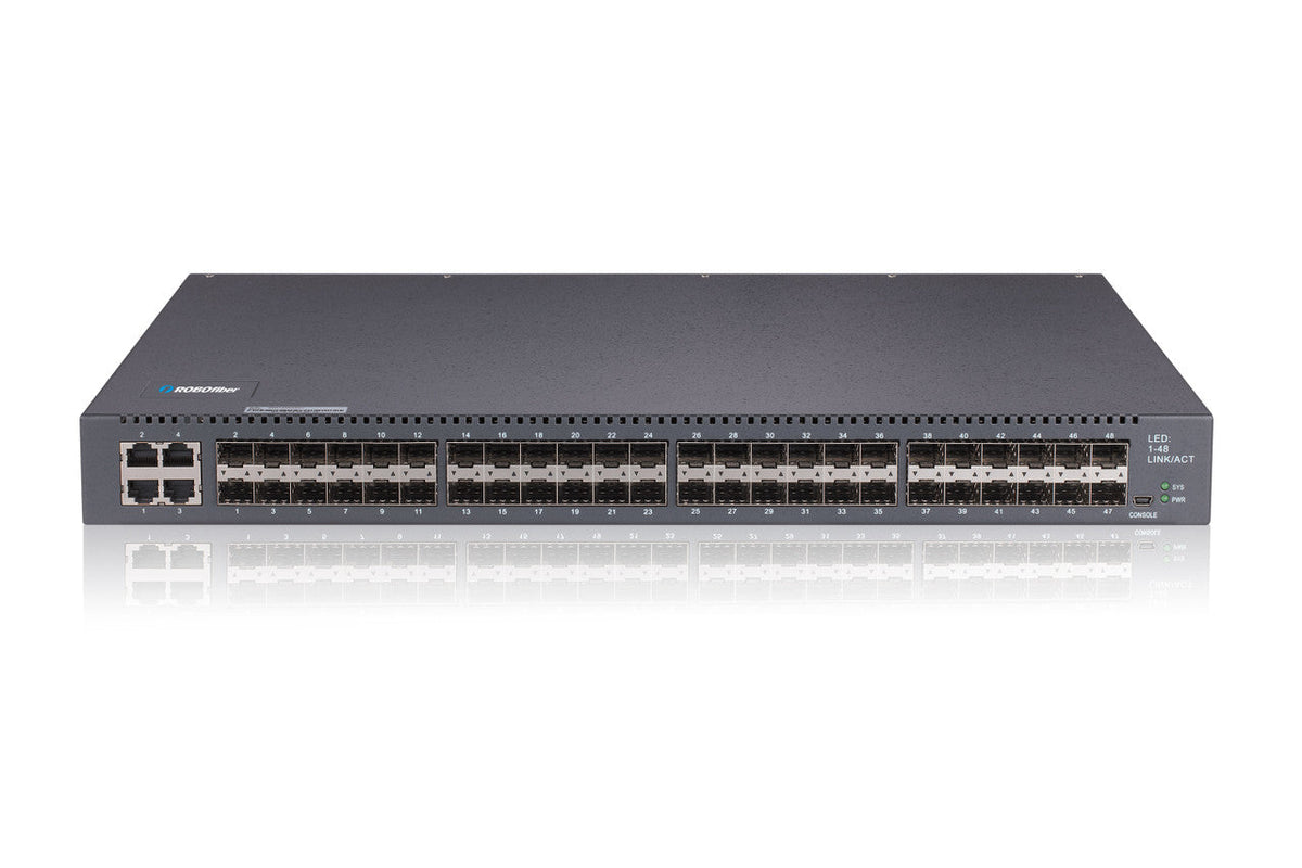 RBG-F4808M3-AC - Gigabit all fiber 48 SFP ports, 8x 10G SFP+ ports Layer 3 managed routing switch, rack 19"