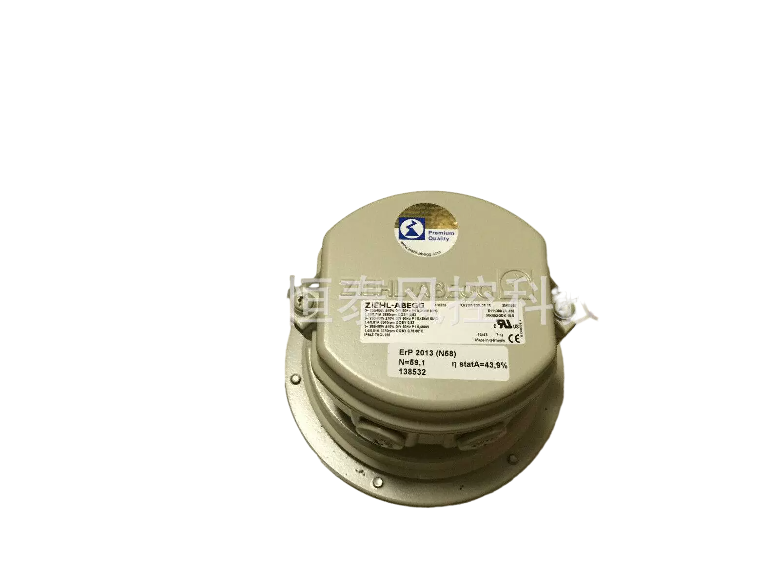 RH25M-2DK.3F.1R ZIEHL-ABEGG centrifugal fan 3-230/400V 50/60HZ 3370RPM