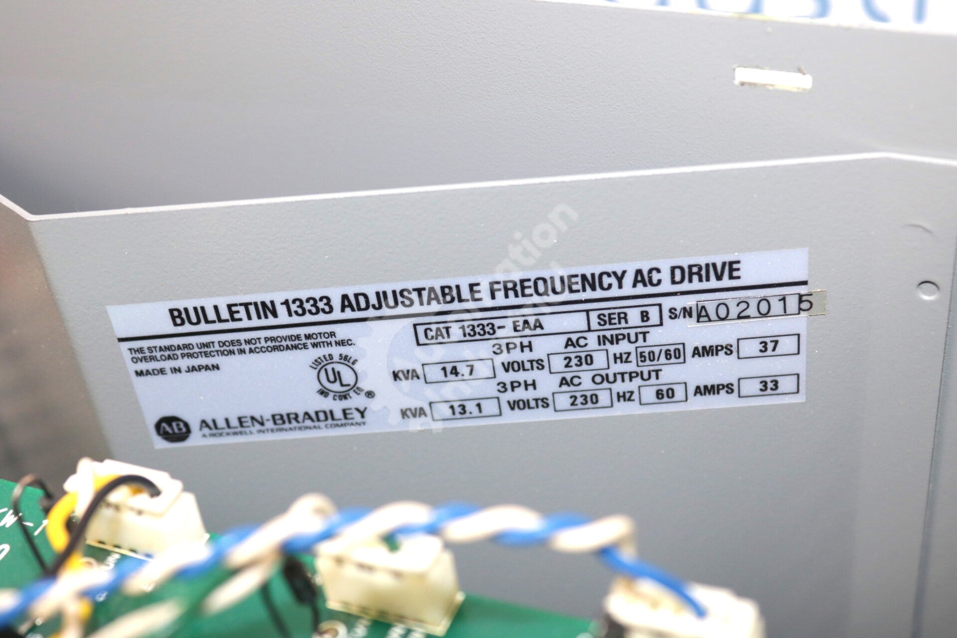 1333-EAA By Allen Bradley 10HP 3-Phase Adjustable Frequency 1333 AC Motor Drive