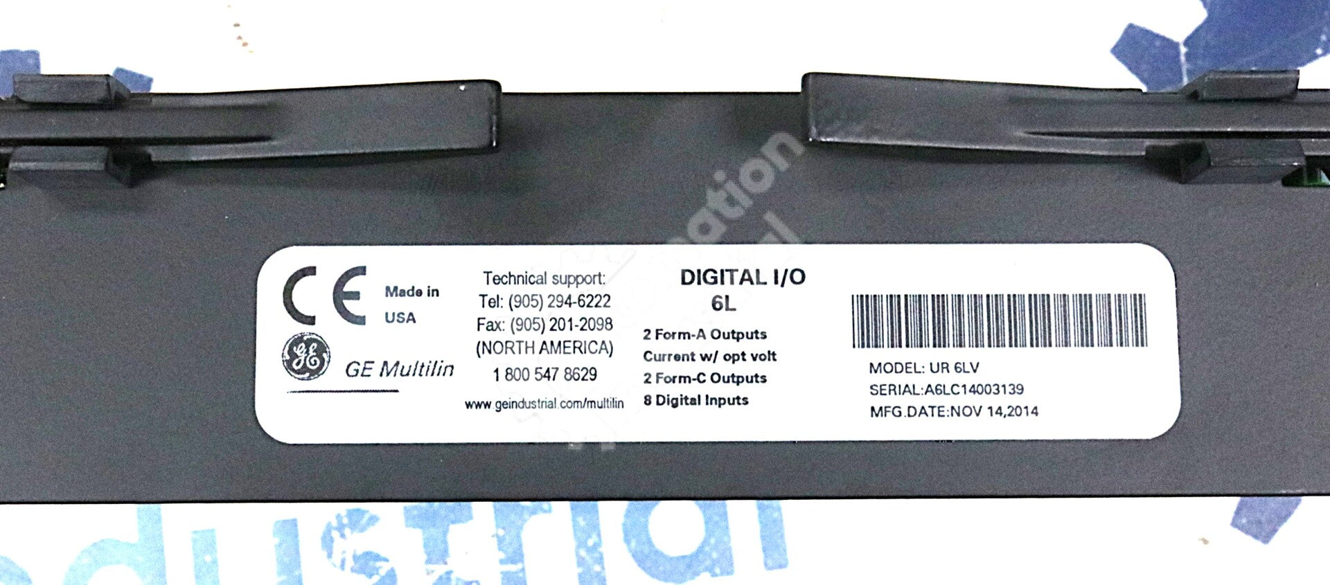 UR 6LV By GE Multilin UR-6LV 6L 2 Form-A Outputs 8 Digital I/O Module