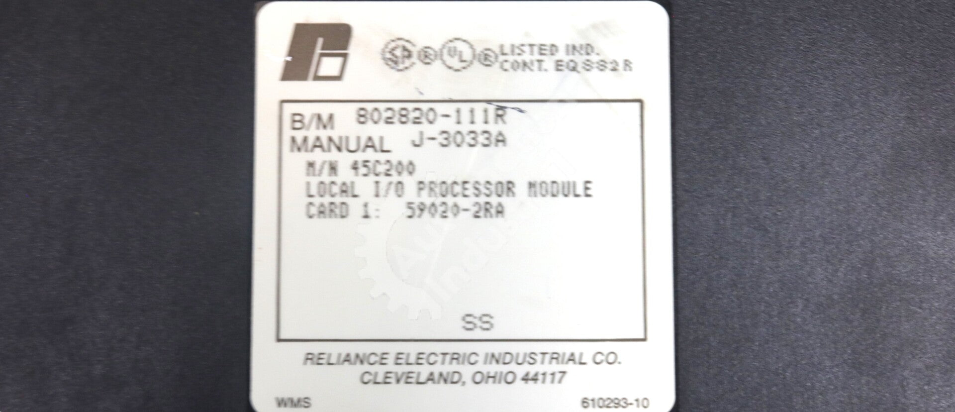 45C200A By Reliance Electric Local I/O Processor Module AutoMate