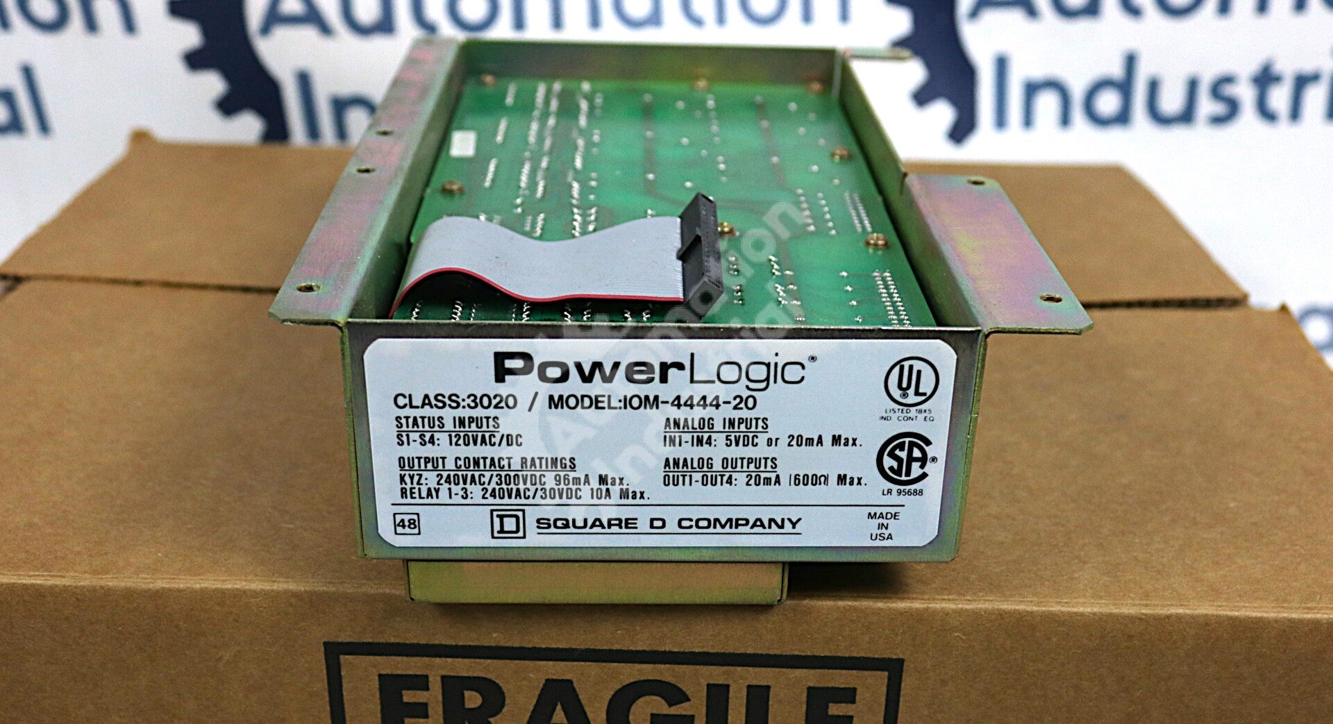 IOM-4444-20 By Square D PowerLogic CL 3020 4 Analog In/4 Analog Out I/O Module