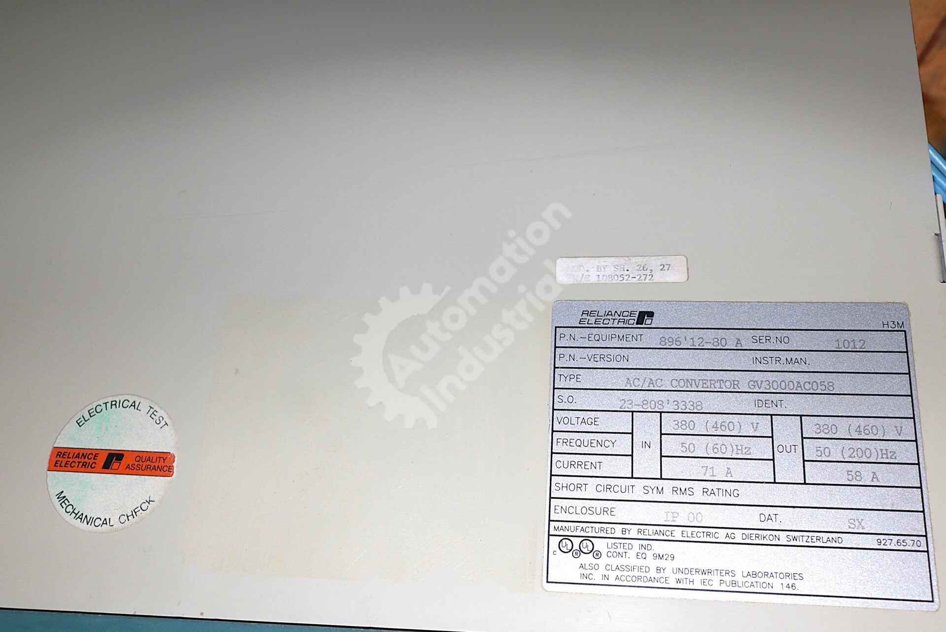 GV3000AC058 By Reliance Electric 380-460V AC Convertor Drive