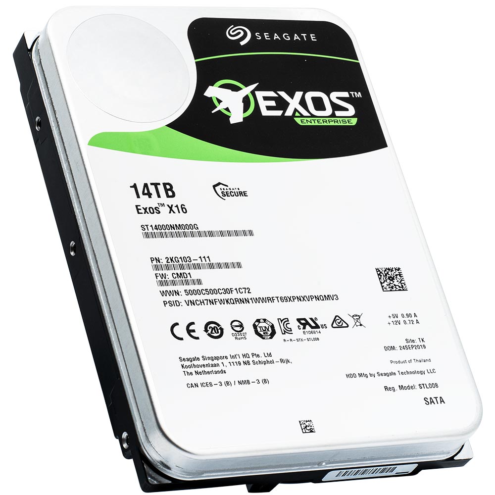 Seagate Exos X16 ST14000NM000G 14TB 7.2K RPM SATA 6Gb/s 512e 3.5in Refurbished HDD