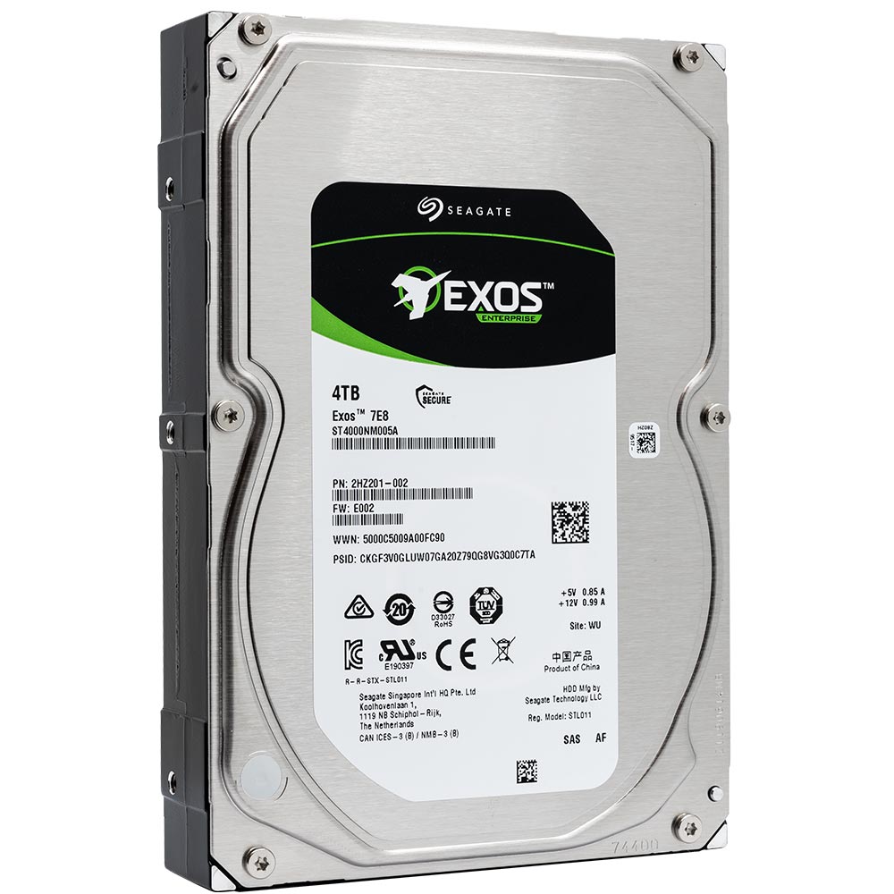Seagate Exos 7e8 ST4000NM005A 4TB 7.2K RPM SAS 12Gb/s 512e 3.5in Hard Drive