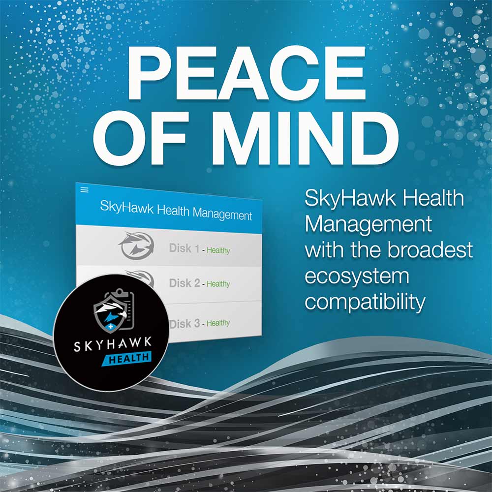 Seagate SkyHawk AI Surveillance ST10000VE0008 10TB 7.2K RPM SATA 6Gb/s 512e 3.5in Recertified Hard Drive