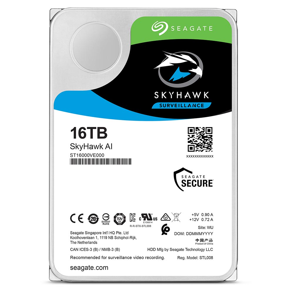 Seagate SkyHawk Surveillance ST16000VE000 16TB 7.2K RPM SATA 6Gb/s 512e 3.5in Hard Drive