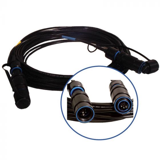 FOSCO Blue Delphi 4-channel Jam-Nut Receptacle to LC-SM 1 Foot