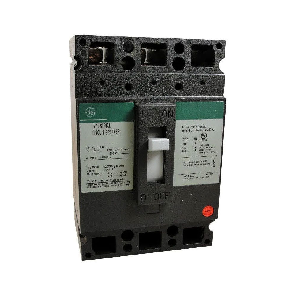 General Electric THED136110 110A 3-Pole Molded Case Circuit Breaker 600VAC E-150 Series
