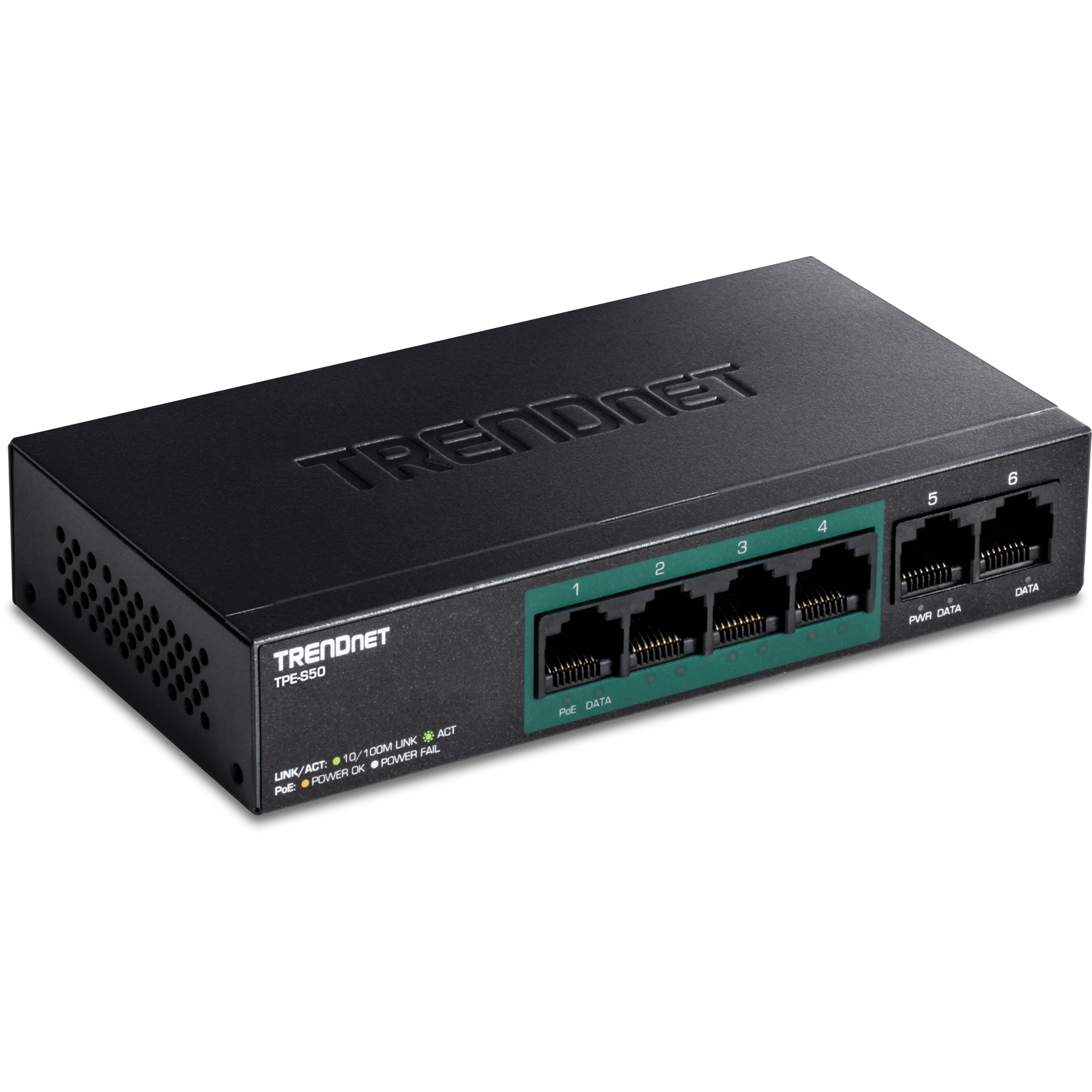 TRENDnet TPE-S50 5-Port 10/100Mbps PoE Switch (31W)