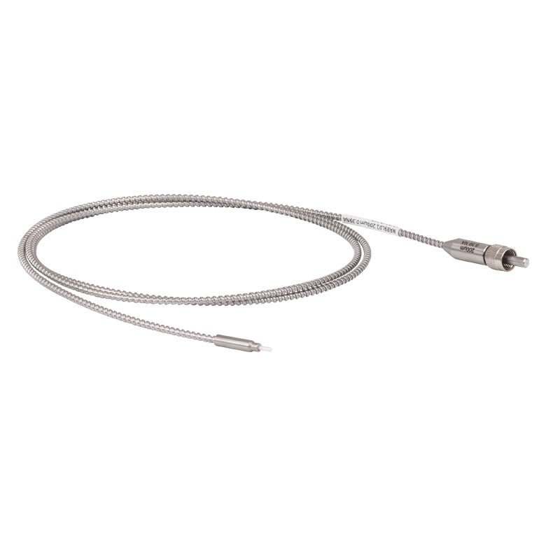 TH-MR89L01 - Ø200 µm Core, 0.39 NA SMA905 to Ø1.25 mm Ferrule Patch Cable, Armored, 1 m Long