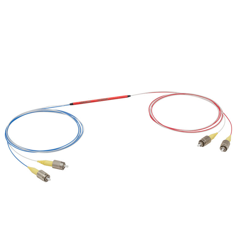 T-TW470R3F2 - 2x2 Wideband Fiber Optic Coupler, 470 ± 40 nm, 75:25 Split, FC/PC