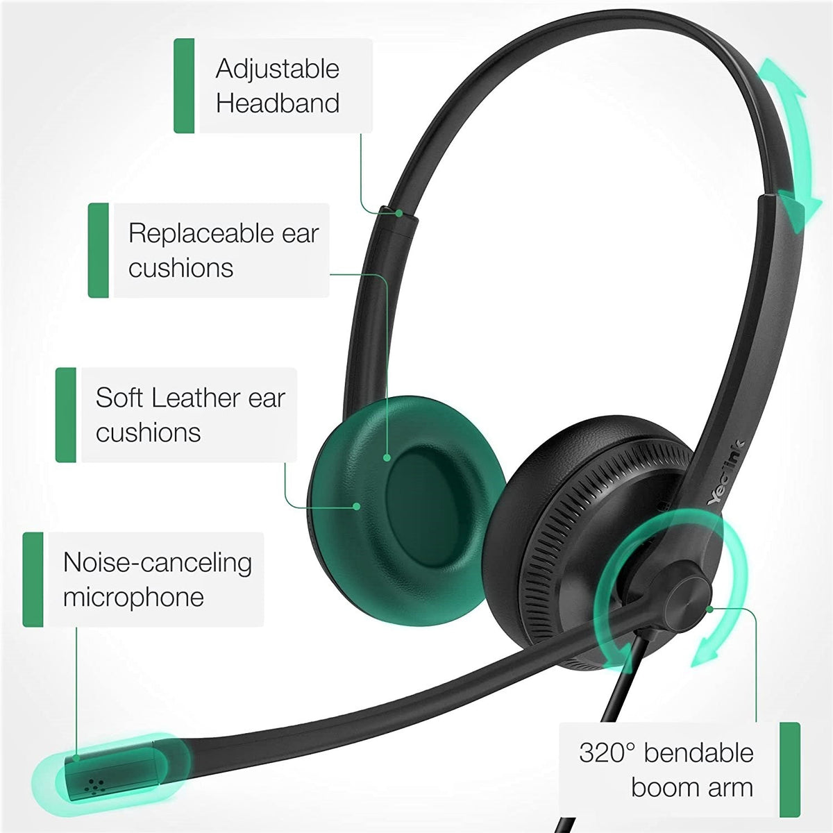 Yealink UH34 Dual/Mono USB-A Wired Headset