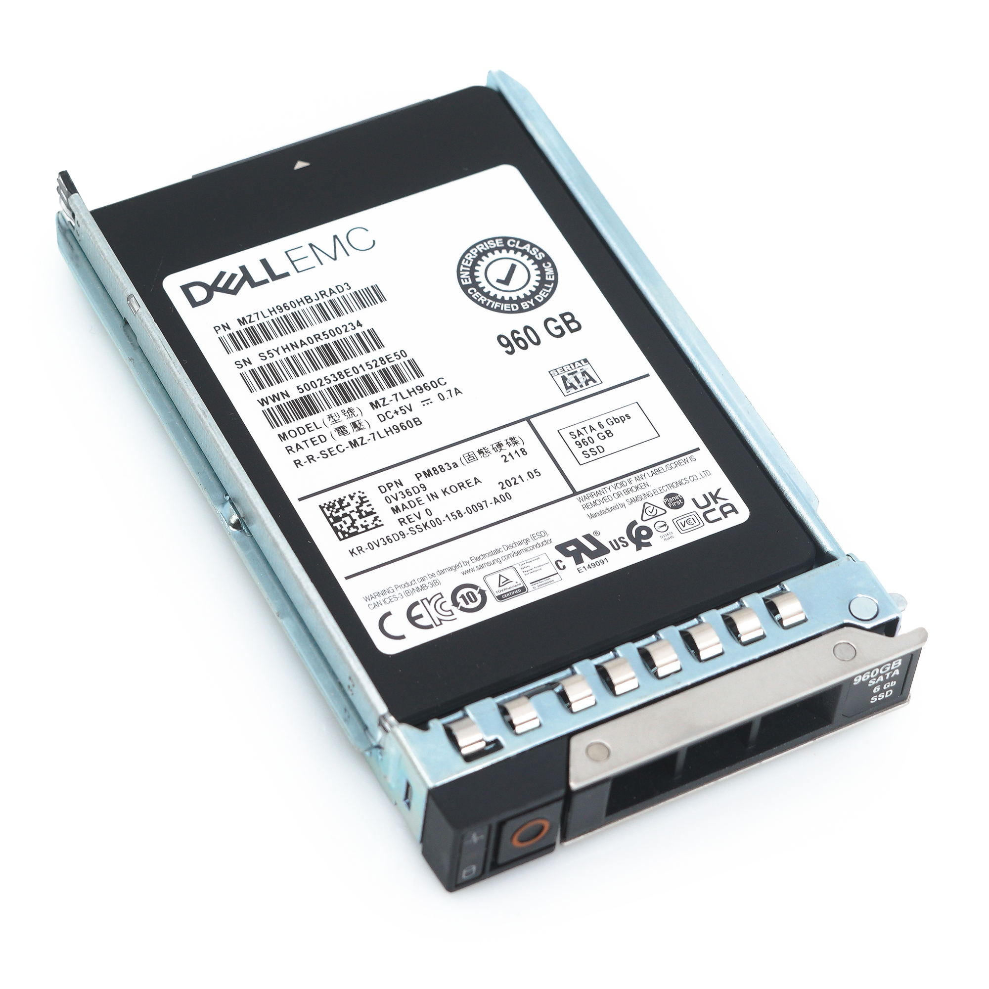 Dell G14 V36D9 MZ7LH960HBJR 960GB SATA 6Gb/s 1DWPD Read Intensive 2.5in Refurbished SSD