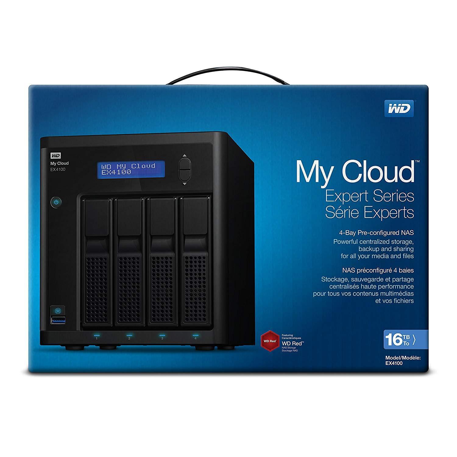 WD 16TB My Cloud EX4100 Expert Series 4-Bay Network Attached Storage - NAS - WDBWZE0160KBK-NESN-FoxTI