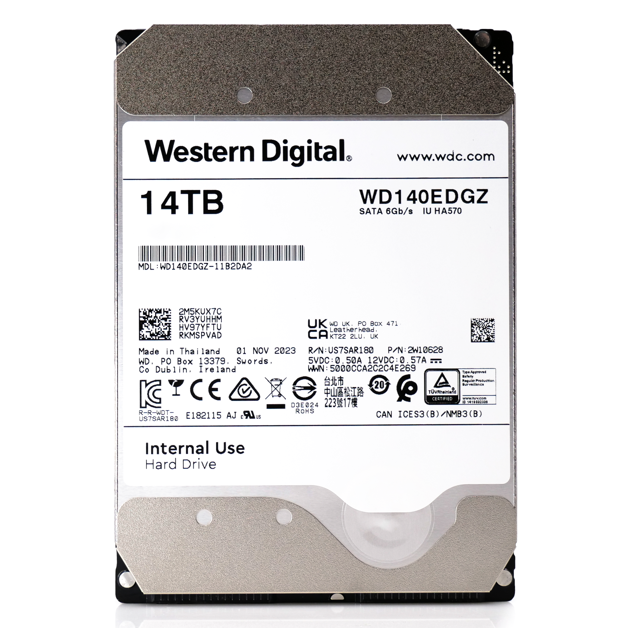 Western Digital WD140EDGZ 14TB 7.2K RPM SATA 6Gb/s 512e NAS 3.5in Refurbished HDD