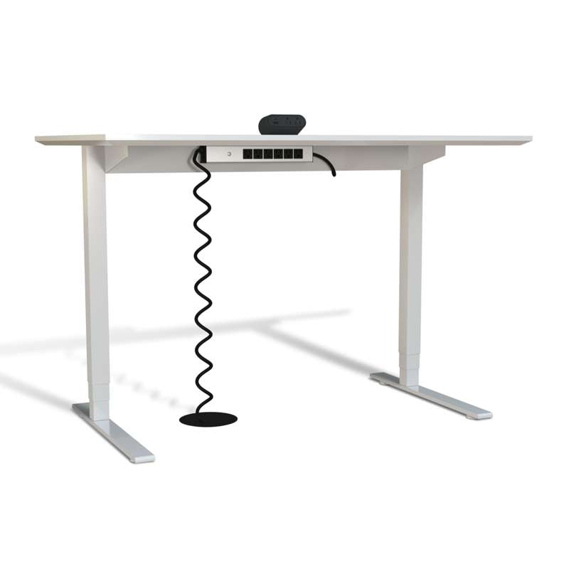 Wiremold Sit Stand Desk Power Unit with Triple Outlets and USB Ports, Black