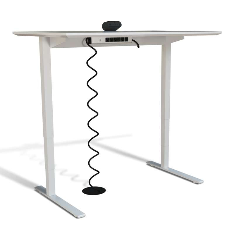 Wiremold Sit Stand Desk Power Unit with Triple Outlets and USB Ports, Black