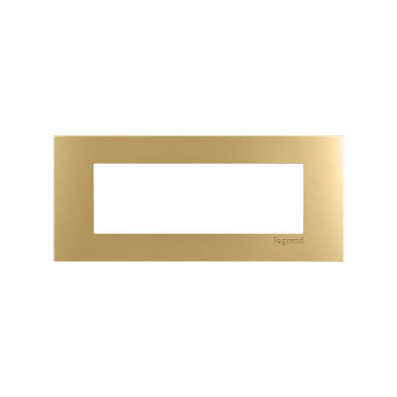 Wiremold 3-Cube Trimplate fordash Furniture Power Center, Brass