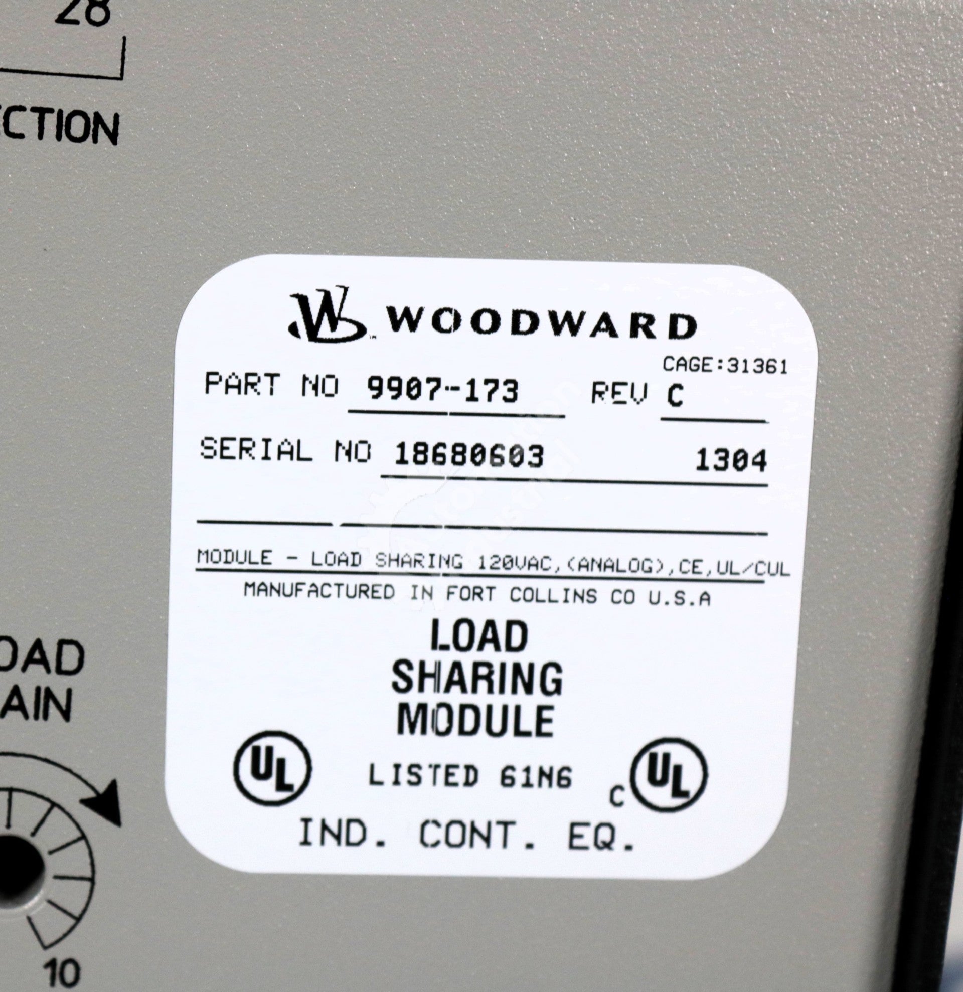 9907-173 by Woodward Load Sharing Module LSM Series New Surplus Factory Package