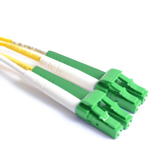Fiber Optic Patch Cable, LC to LC APC/APC, 1 meter, 1.6mm, Duplex, SM | Plus Corning® SMF-28® Ultra Fiber