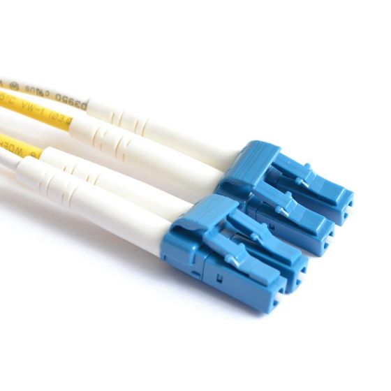 Fiber Optic Patch Cable, LC to LC UPC-UPC, 3 meters, 1.6mm, Duplex, SM | Plus Corning® SMF-28® Ultra Fiber