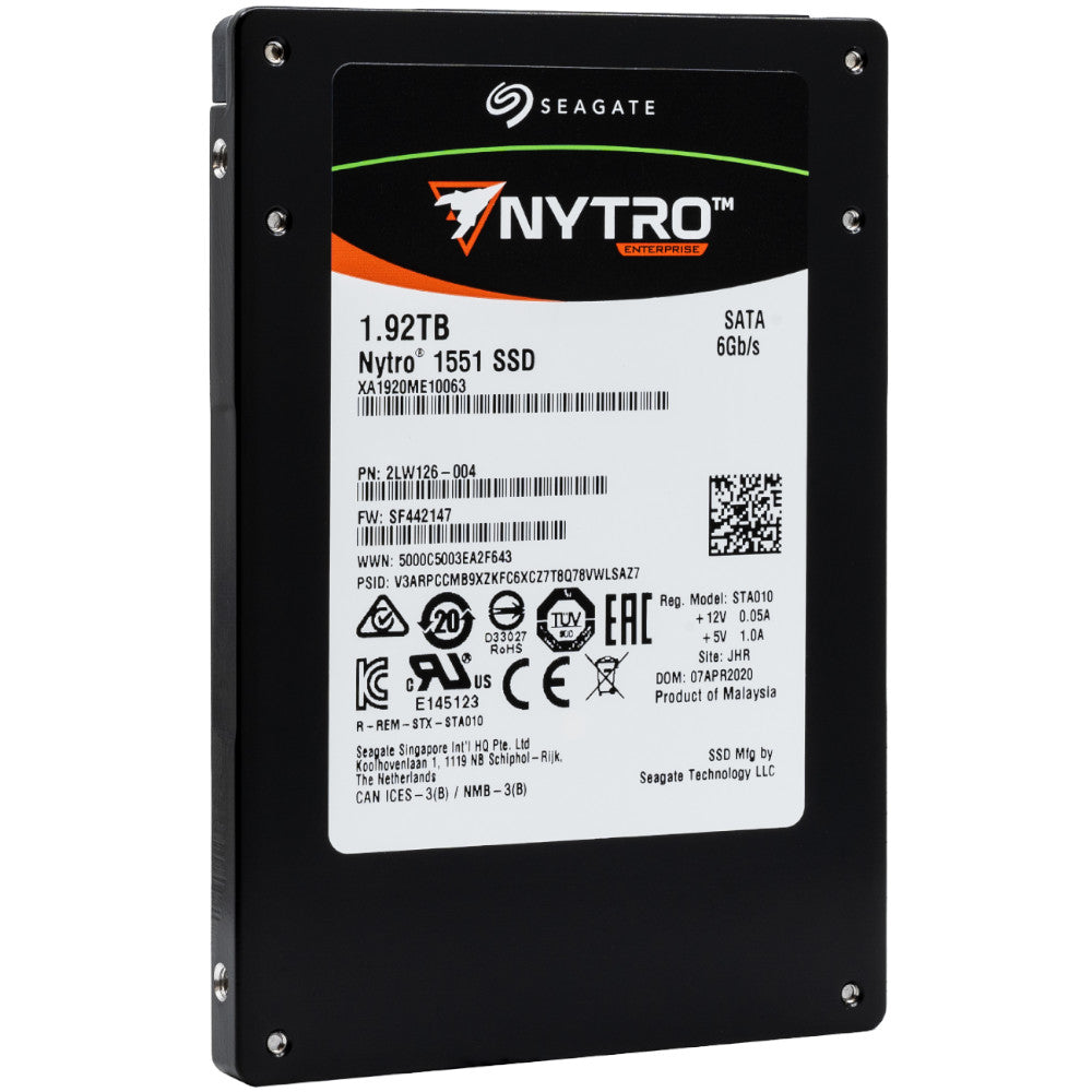 Seagate Nytro 1551 XA1920ME10063 1.92TB SATA 6Gb/s Mixed Use 3D TLC 2.5in Solid State Drive