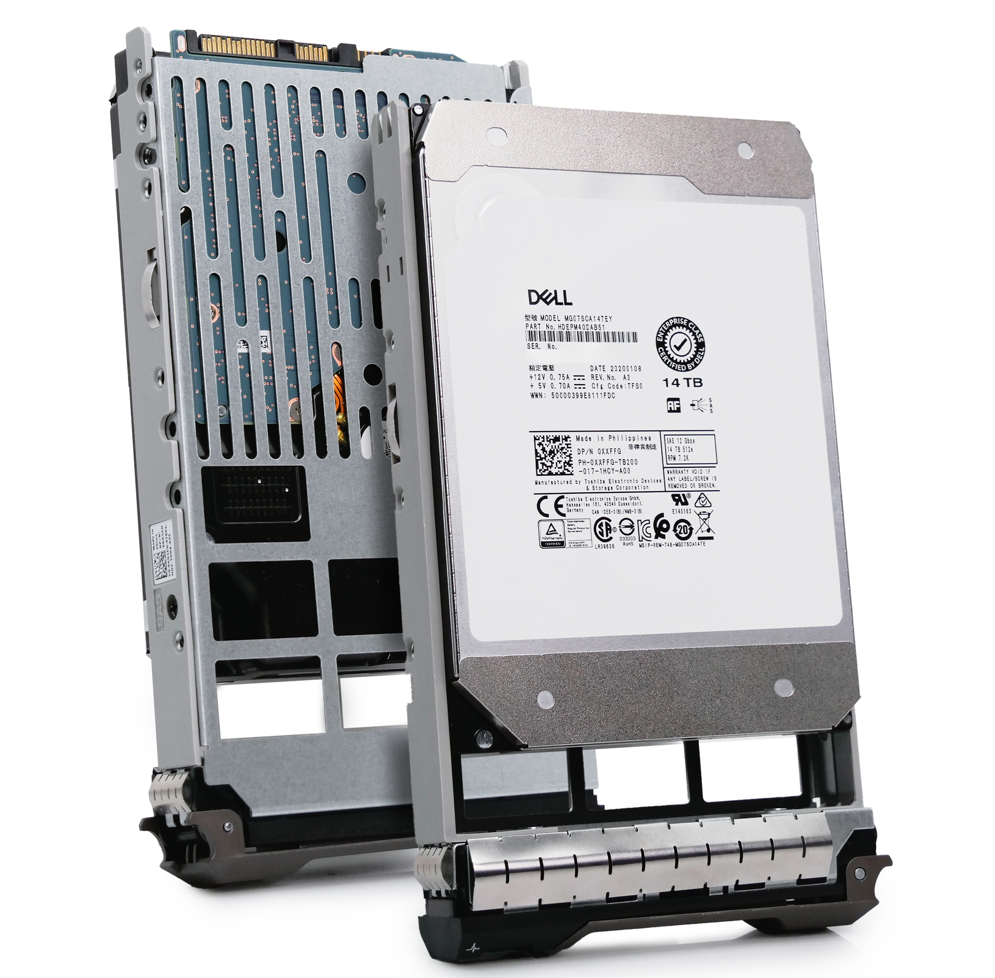Dell G13 0XXFFG 14TB 7.2K RPM SAS 12Gb/s 512e 3.5in Recertified Hard Drive