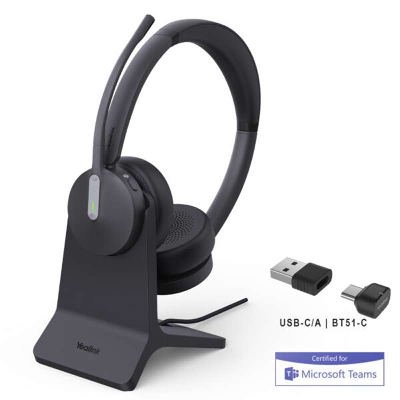 Yealink BH70 Dual with Stand Teams USB-C/A - Teams Headset with Charging Base