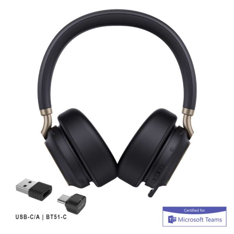 Yealink BH76 Plus Teams Black USB-C/A Microsoft Teams Certified Bluetooth Headset