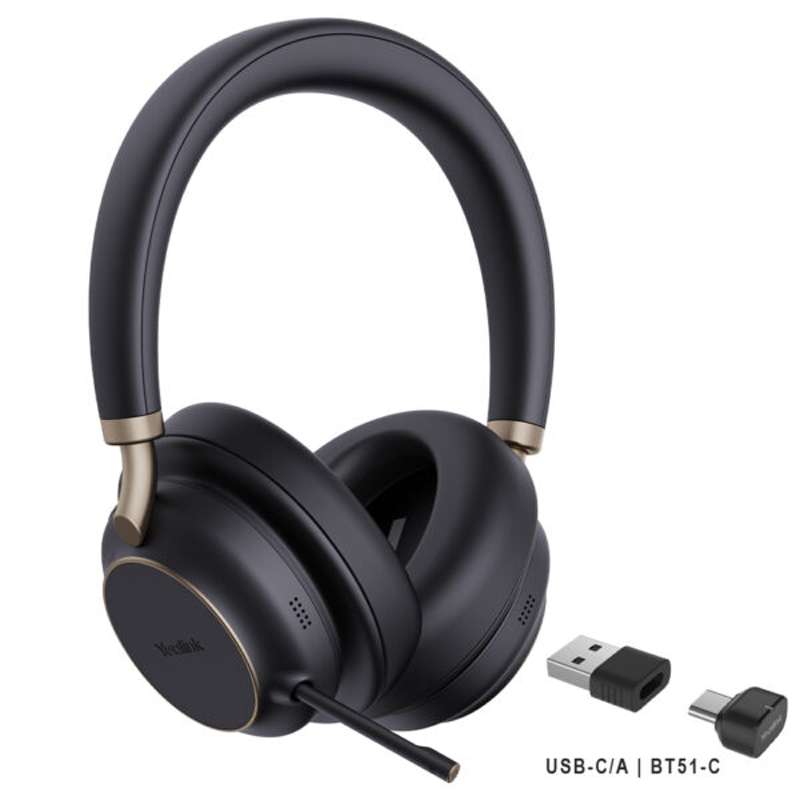 Yealink BH76 Plus UC Black USB-C/A UC-Compatible Bluetooth Headset