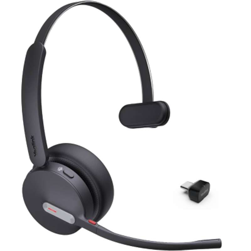 Yealink BH71 Workstation Pro USB-C/A Mono Bluetooth Headset with Charging Case and UC Base
