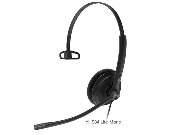 Yealink YHS34 Lite Mono Lightweight RJ9 Wired Headset for Yealink IP