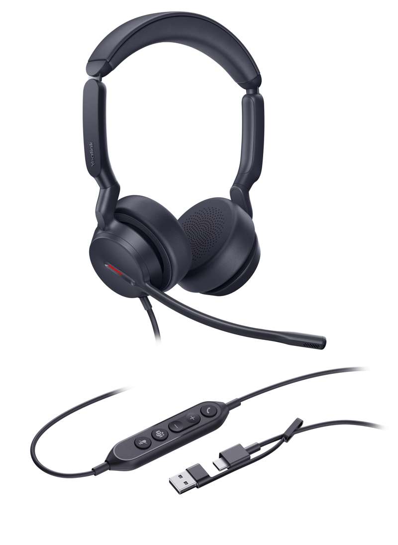 Yealink UH44 Dual Teams USB-C/A Stereo USB Headset for Unified Communications