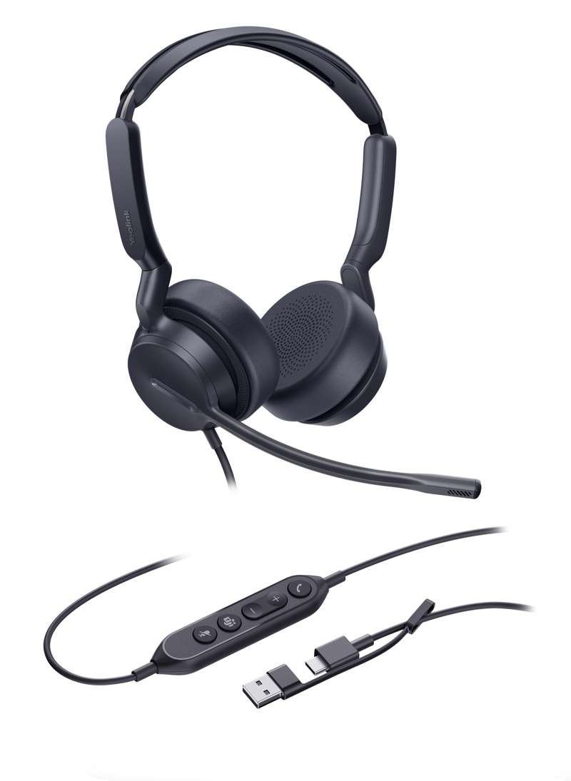 Yealink UH42 Dual UC USB-C/A Stereo USB Headset for Unified Communications