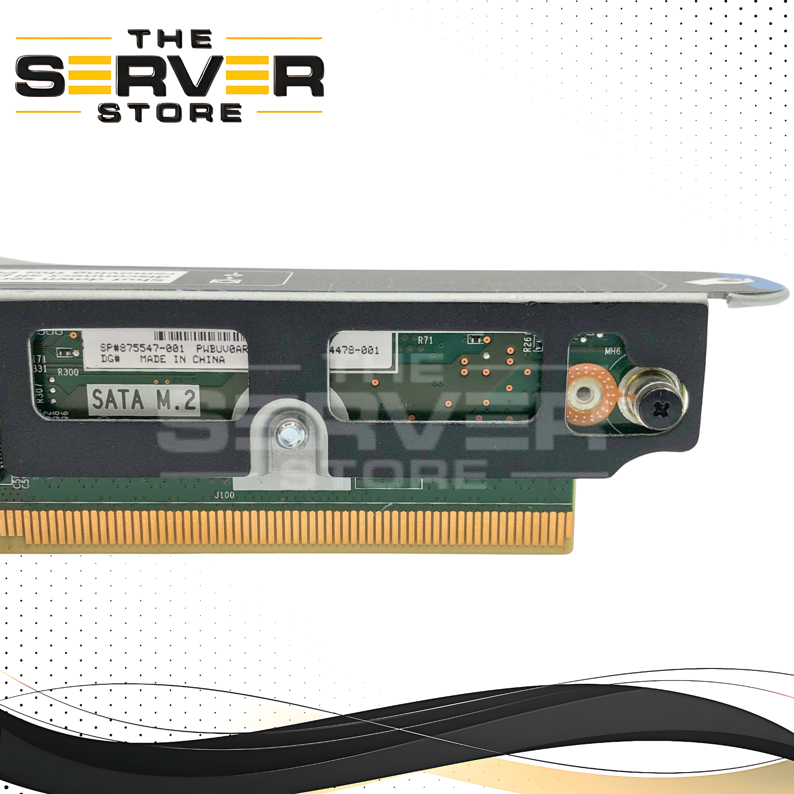 HPE DL360 Gen10 Primary Riser Card, 1x SATA M.2 Slot + 2x PCIe 3.0 x16 Slots, With Metal Cage. P/N: 875547-001.