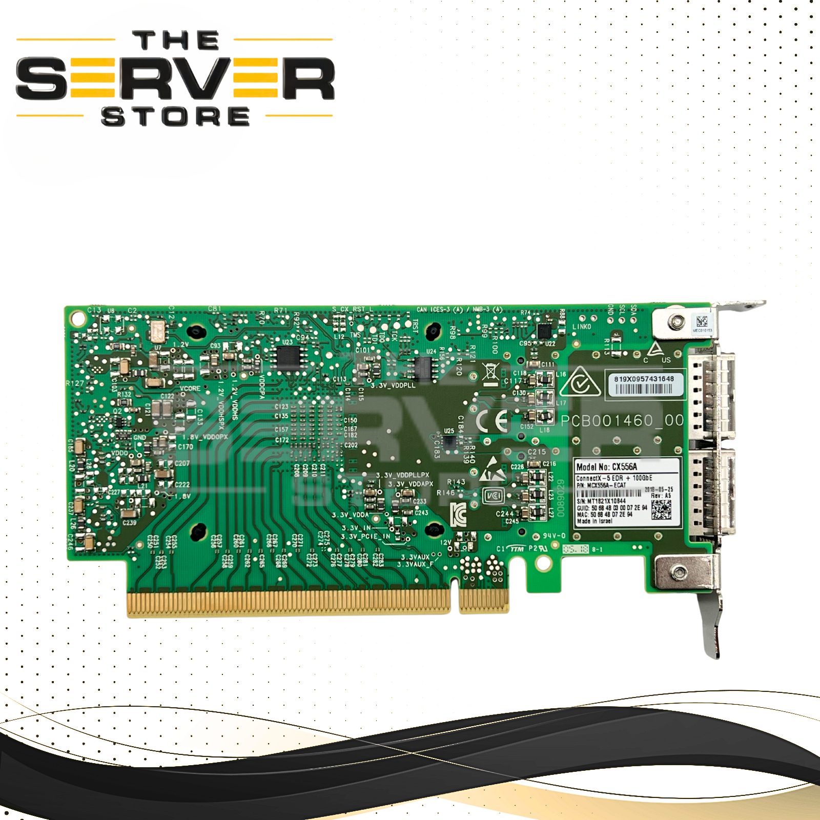 Mellanox CX556A ConnectX-5 VPI 2P QSFP28 Ethernet/InfiniBand NIC MCX556A-ECAT (Low Profile Bracket)